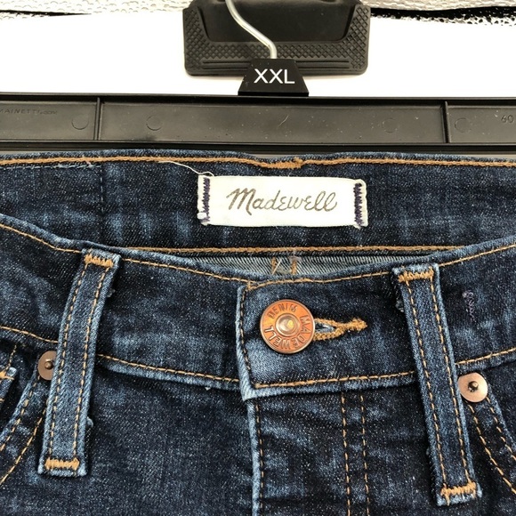 MADEWELL 10" High-Rise Skinny Jeans Lucille Wash Dark Wash Stretch Denim 25 - Picture 4 of 9